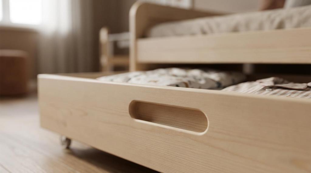 Husseng med skuffe / juniorseng med skuffe – ekstra opbevaring uden at gå på kompromis med design
