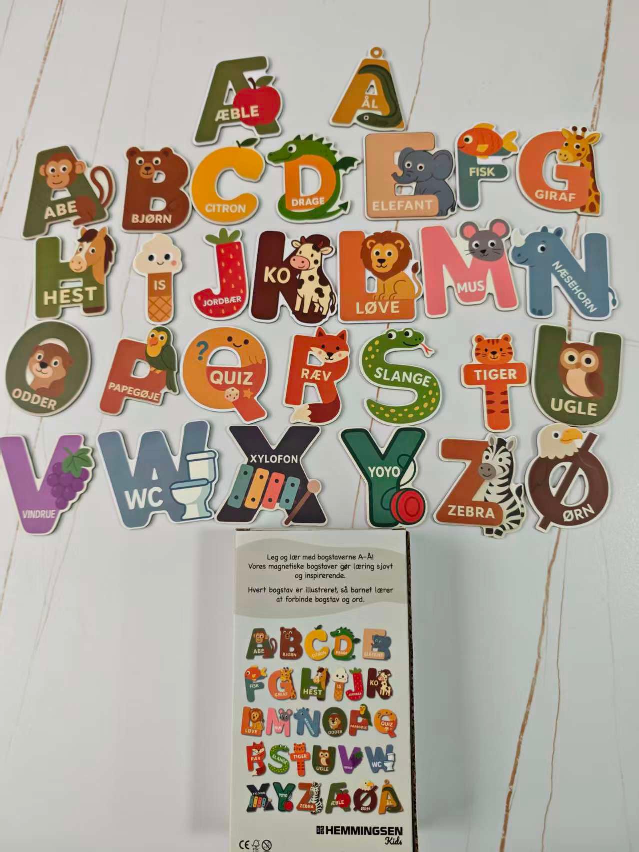 Magnetiske Bogstaver A-Å