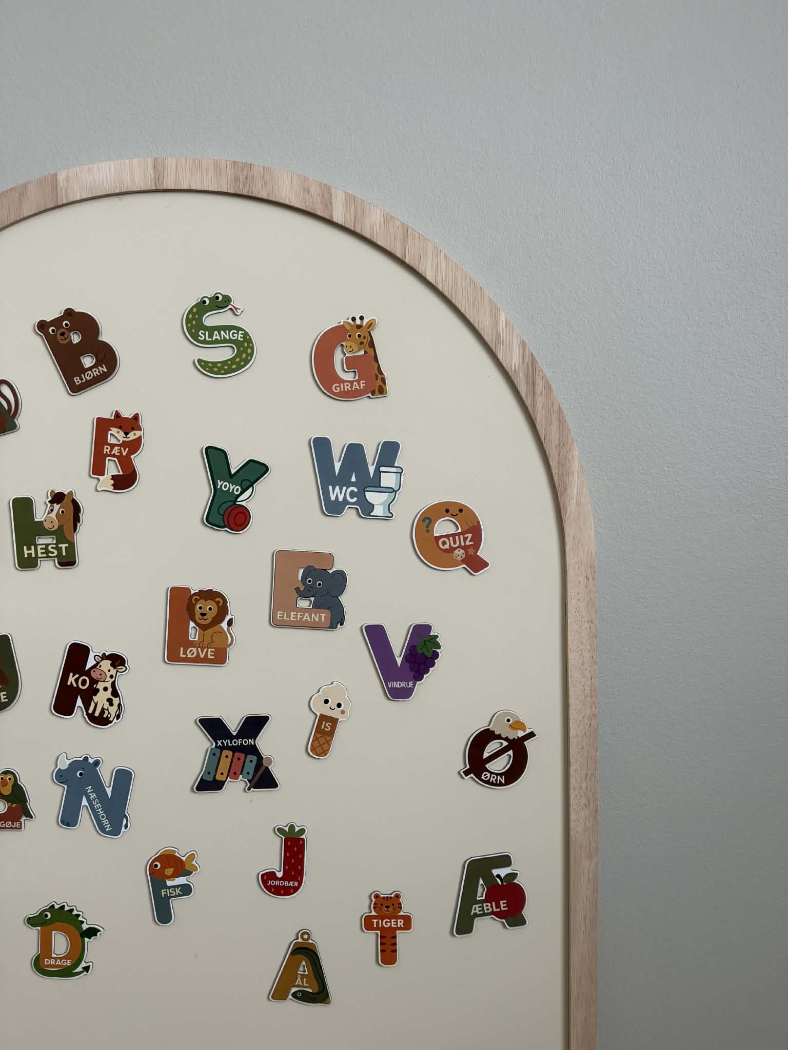 Magnetiske Bogstaver A-Å