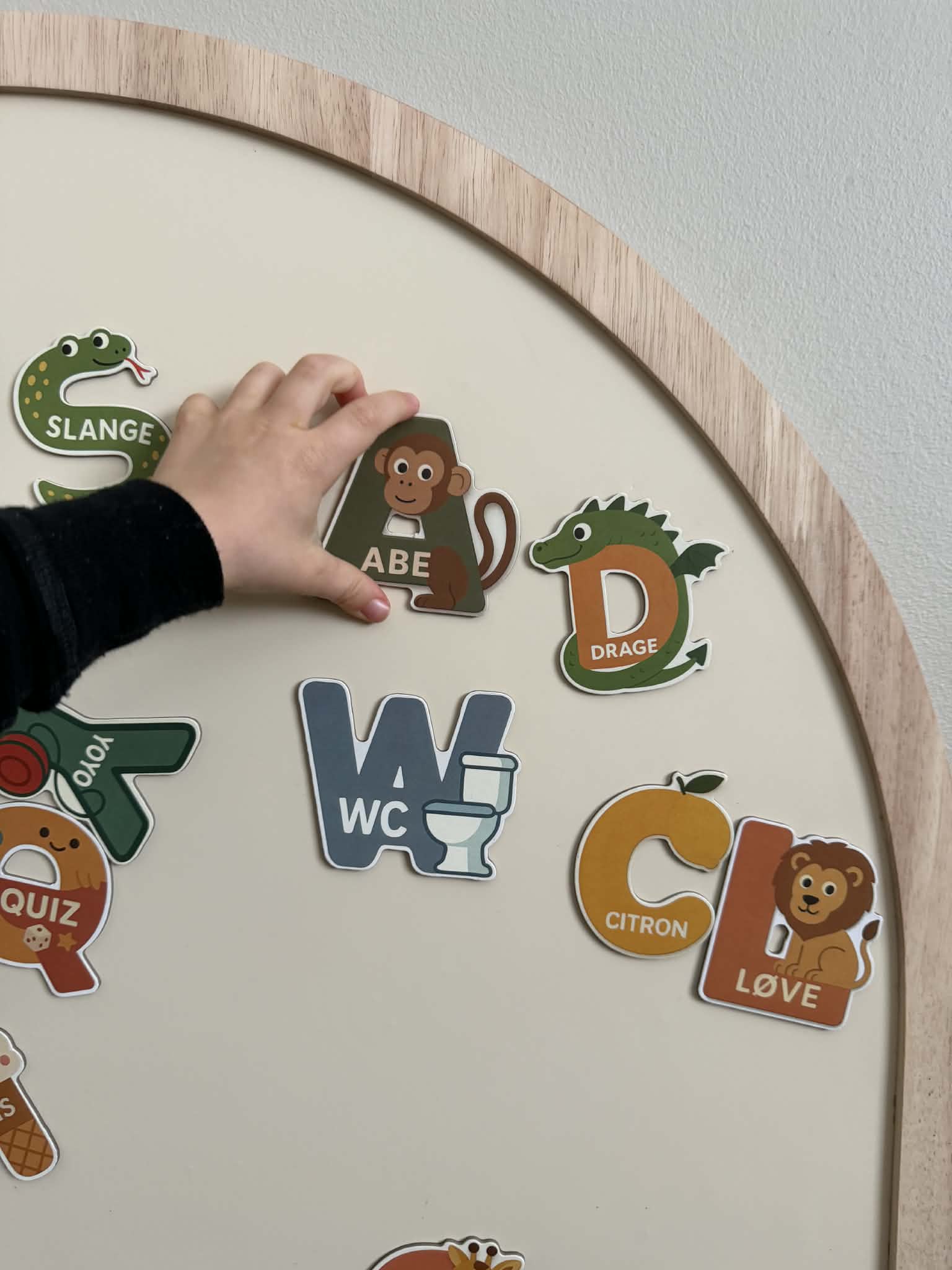 Magnetiske Bogstaver A-Å