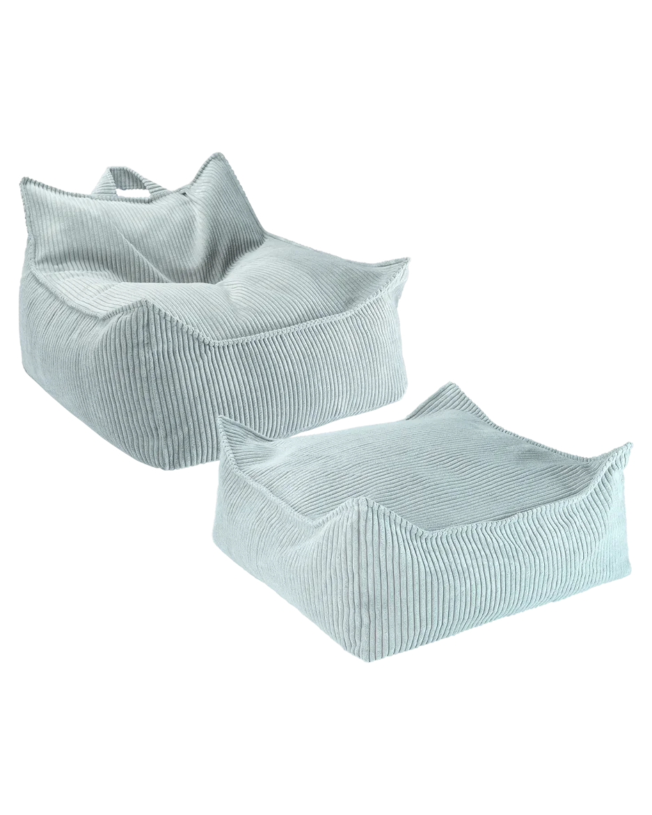 Wigiwama Sækkestol med puf, Peppermint Green