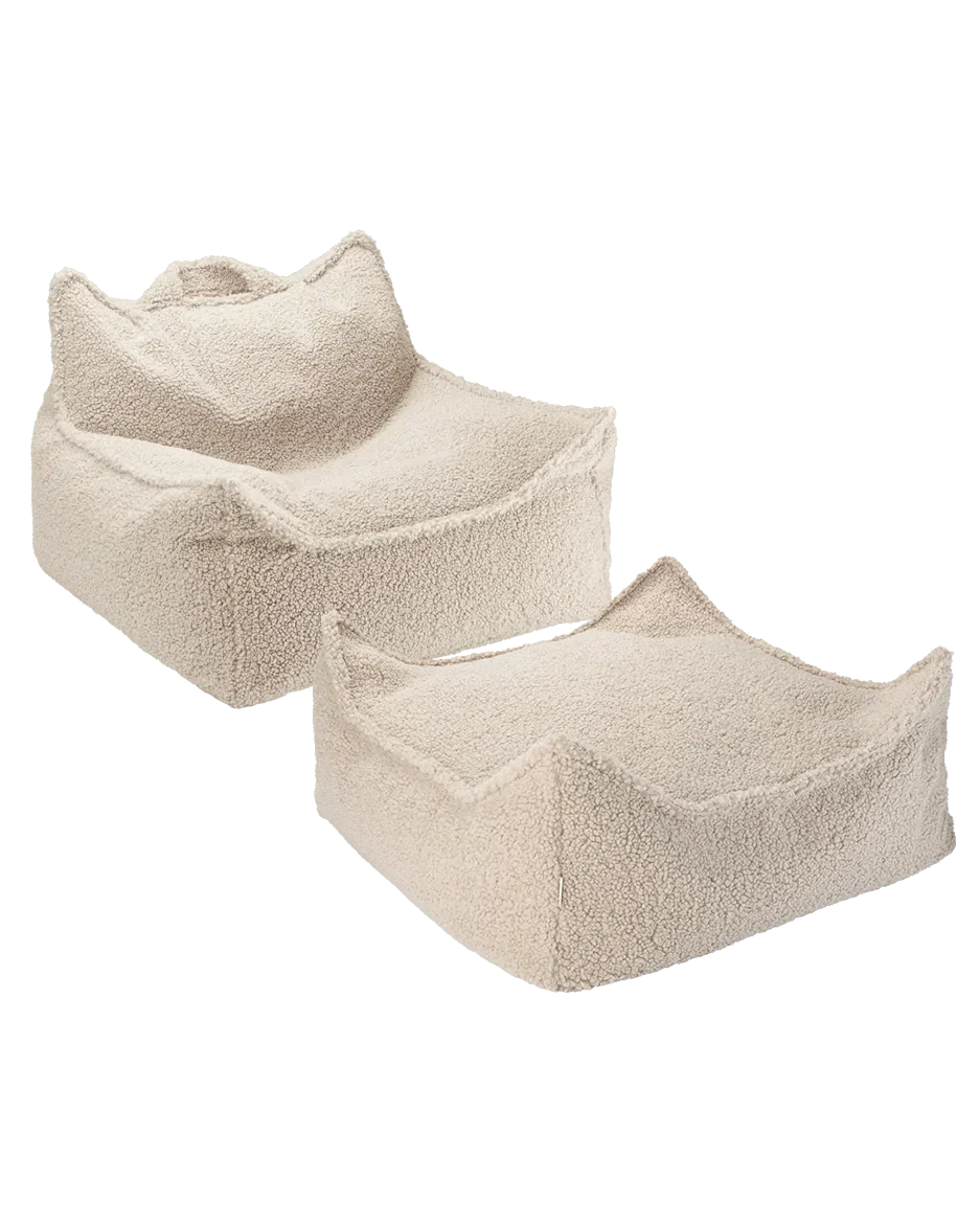 Wigiwama Sækkestol med puf, Biscuit