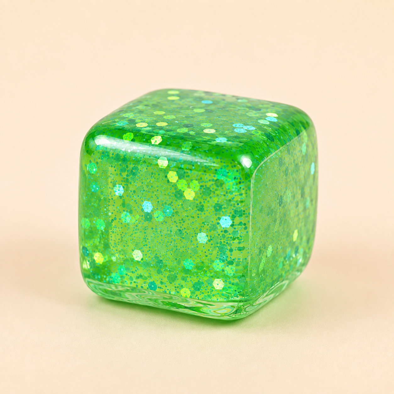 Glitter Squishy Cube
