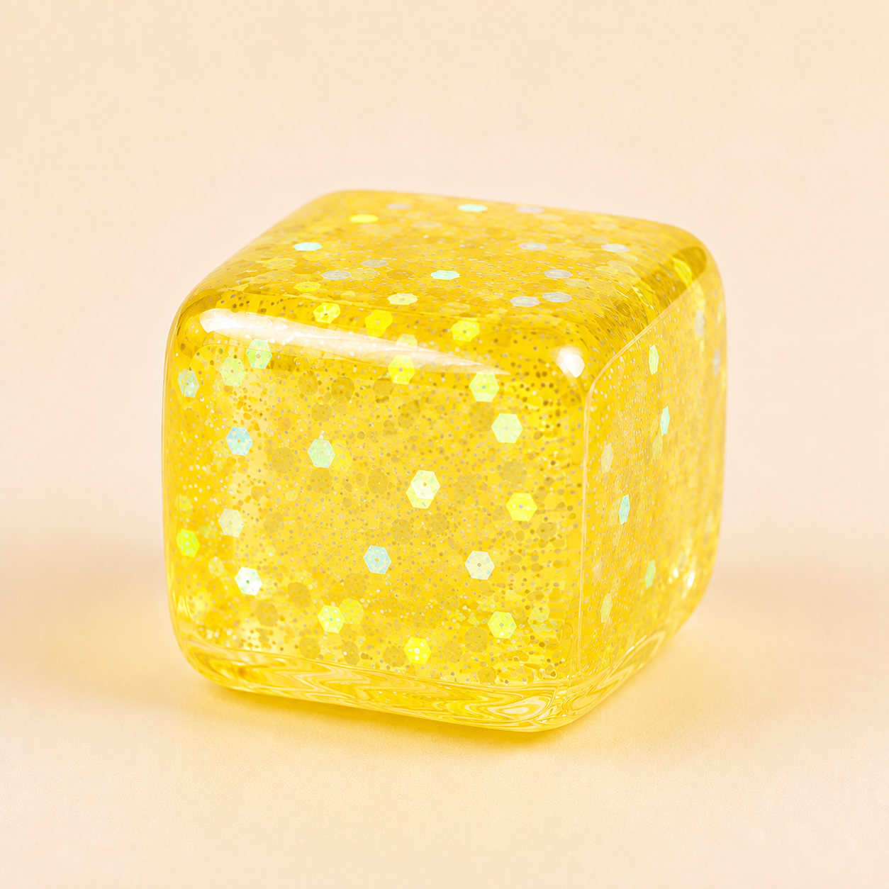 Glitter Squishy Cube