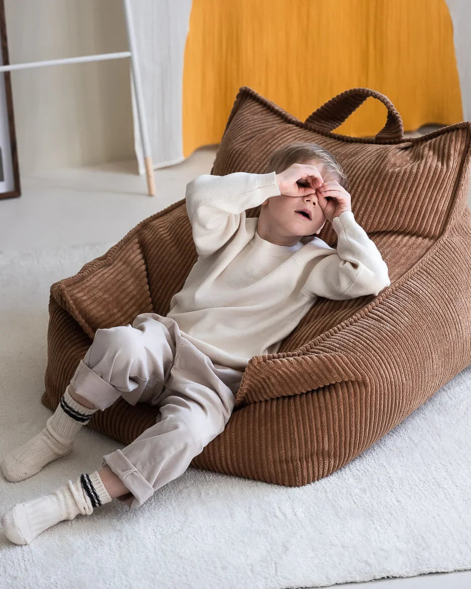 Wigiwama Sækkestol med puf, Toffee (2)