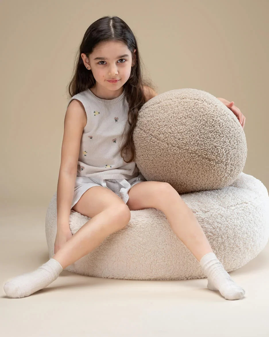 Wigiwama Rund puf, Cream White (6)