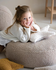 Wigiwama Rund puf, Biscuit (4)