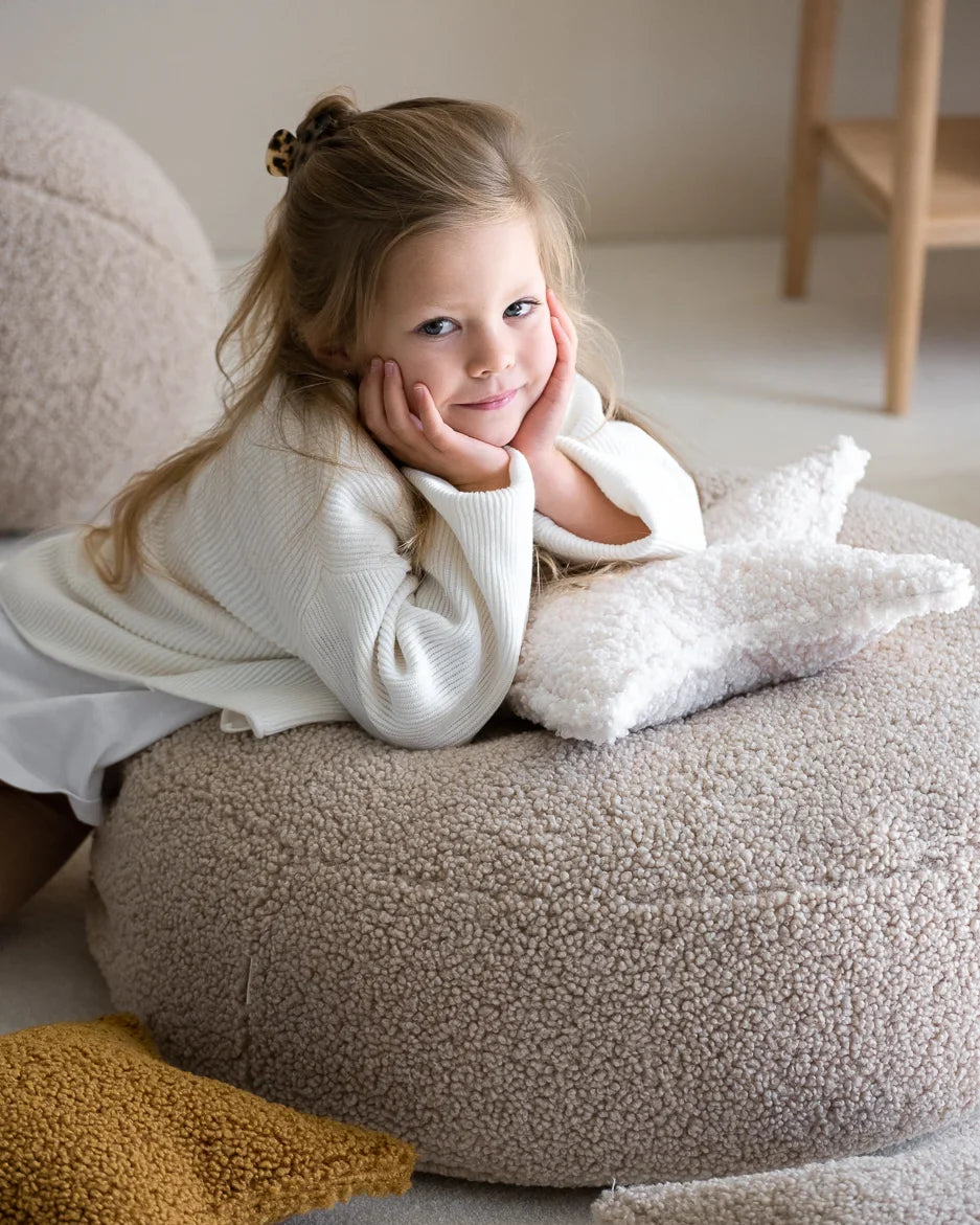 Wigiwama Rund puf, Biscuit (4)