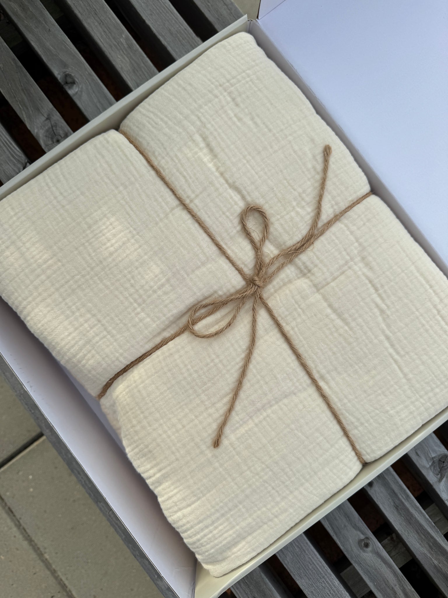 Sengehimmel / Forhæng Muslin. 2-pak.