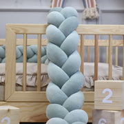 Sengerand, 3-strenget fletning- GråBlå