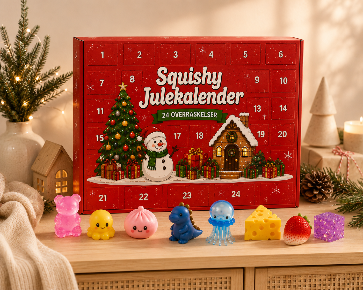 Squishy Julekalender 24 overraskelser FORUDBESTILLING.