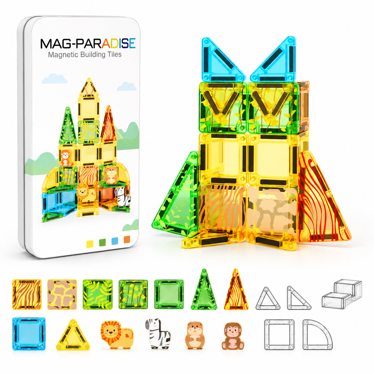 Magnetiske byggebrikker med figurer – 35 dele