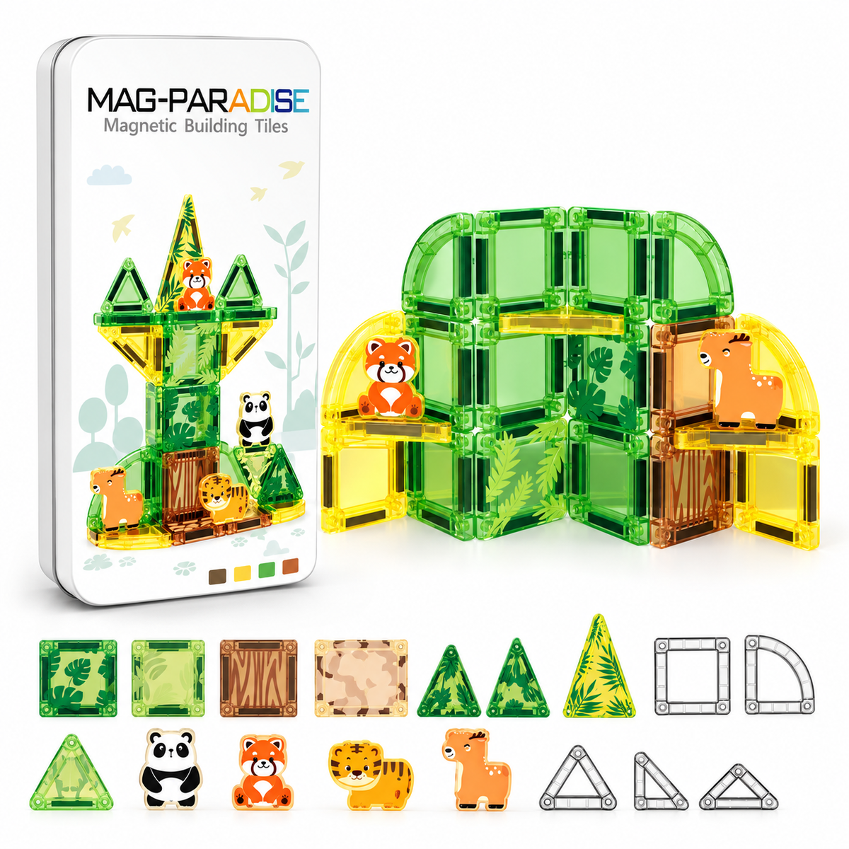 Magnetiske byggebrikker med figurer – 35 dele