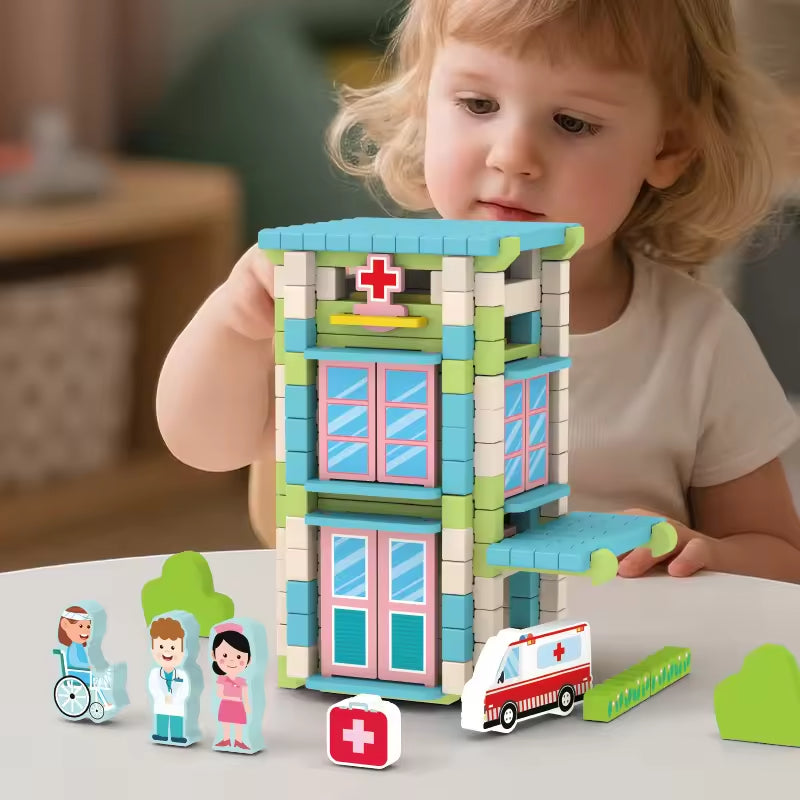 Byg & Leg Træklodser (Temahuse)