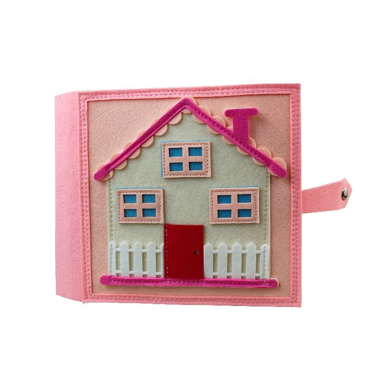 Aktivitets og følebog Hus - Lyserød