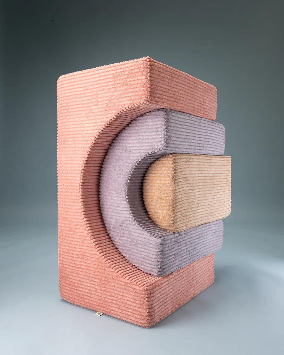 Wigiwama Rainbow legesæt, Pink Mousse (6)