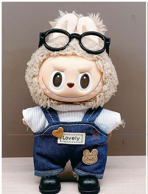 Labubu Tøjsæt- Denim & Glasses Look