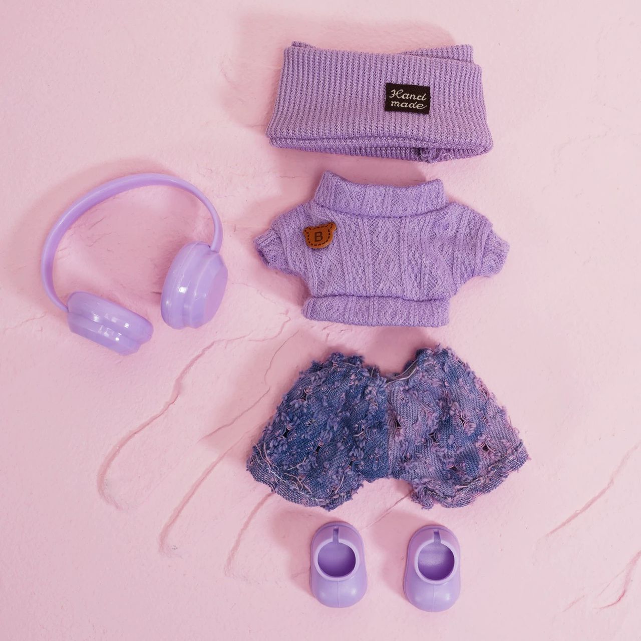 Labubu Tøjsæt- Cozy Purple Vibes