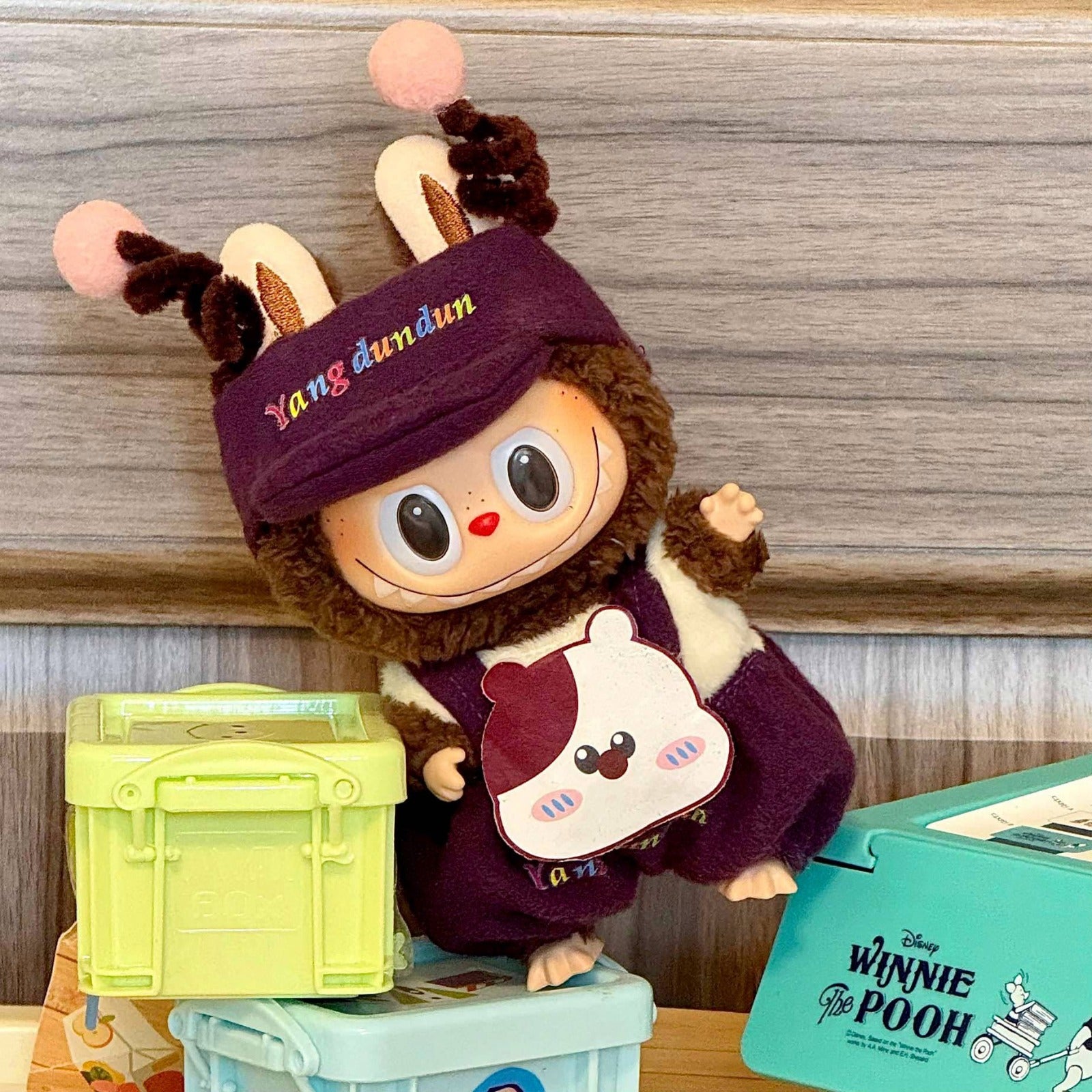 Labubu tøj - Lilla bamsekostume