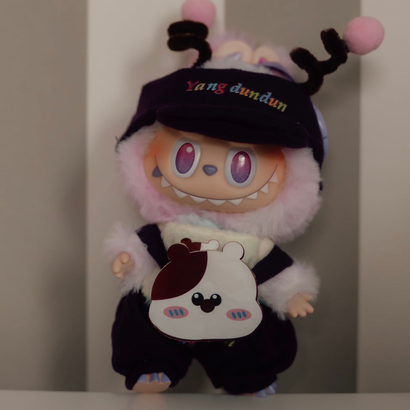 Labubu tøj - Lilla bamsekostume