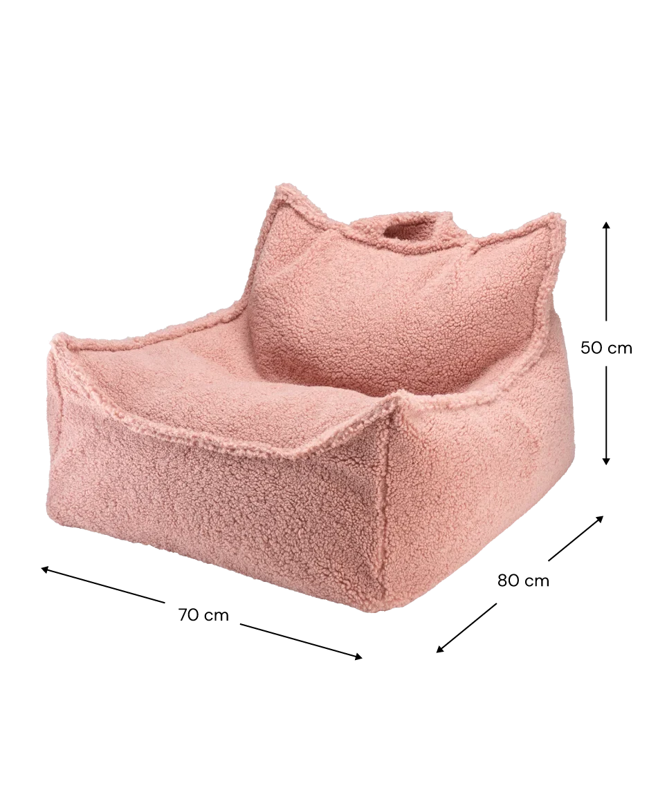 Wigiwama Sækkestol med puf, Guava (6)