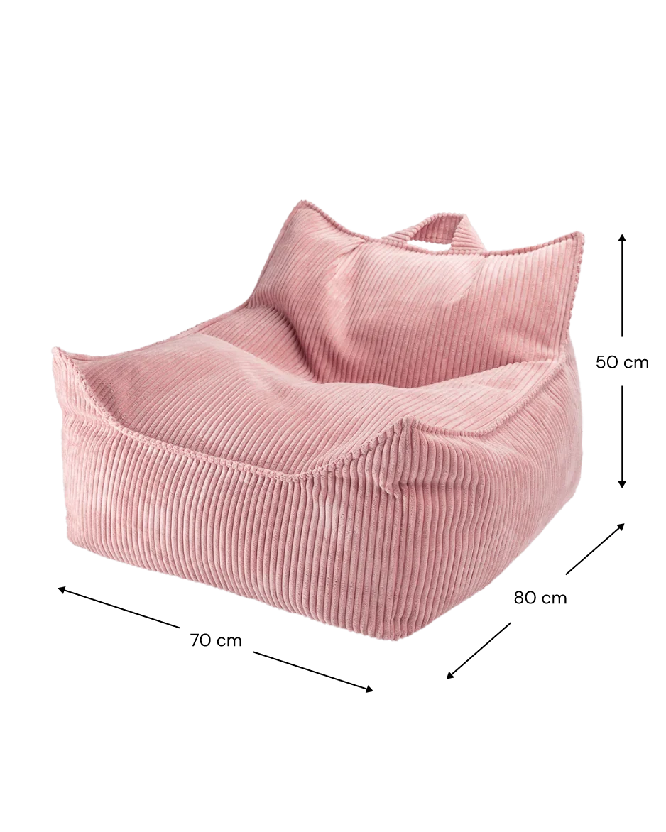Wigiwama Sækkestol med puf, Pink Mousse (4)