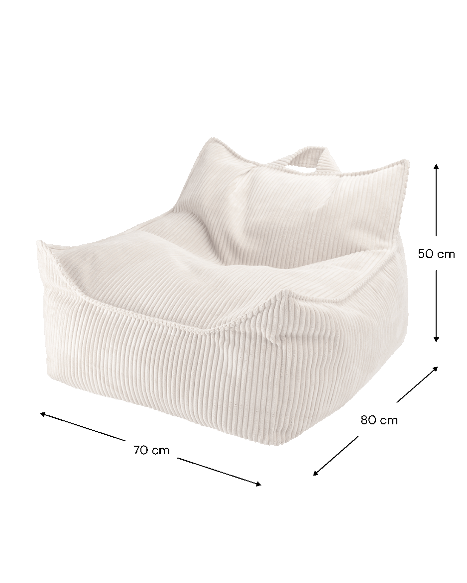 Wigiwama Sækkestol med puf, Marshmallow (7)