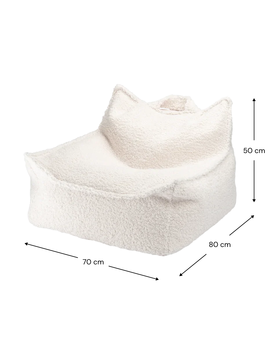Wigiwama Sækkestol med puf, Cream White (4)