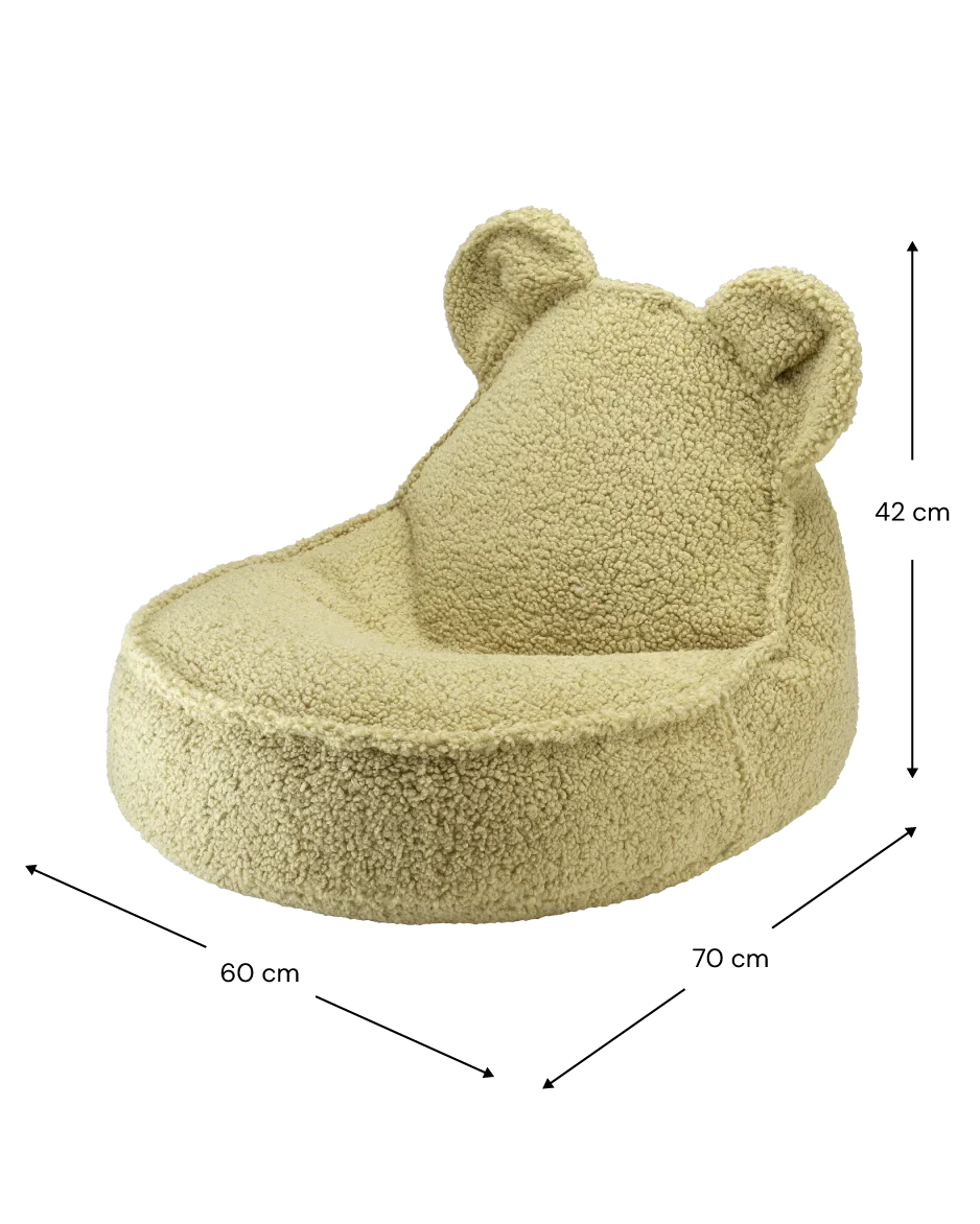 Wigiwama Bjørne-sækkestol med puf, Matcha (5)