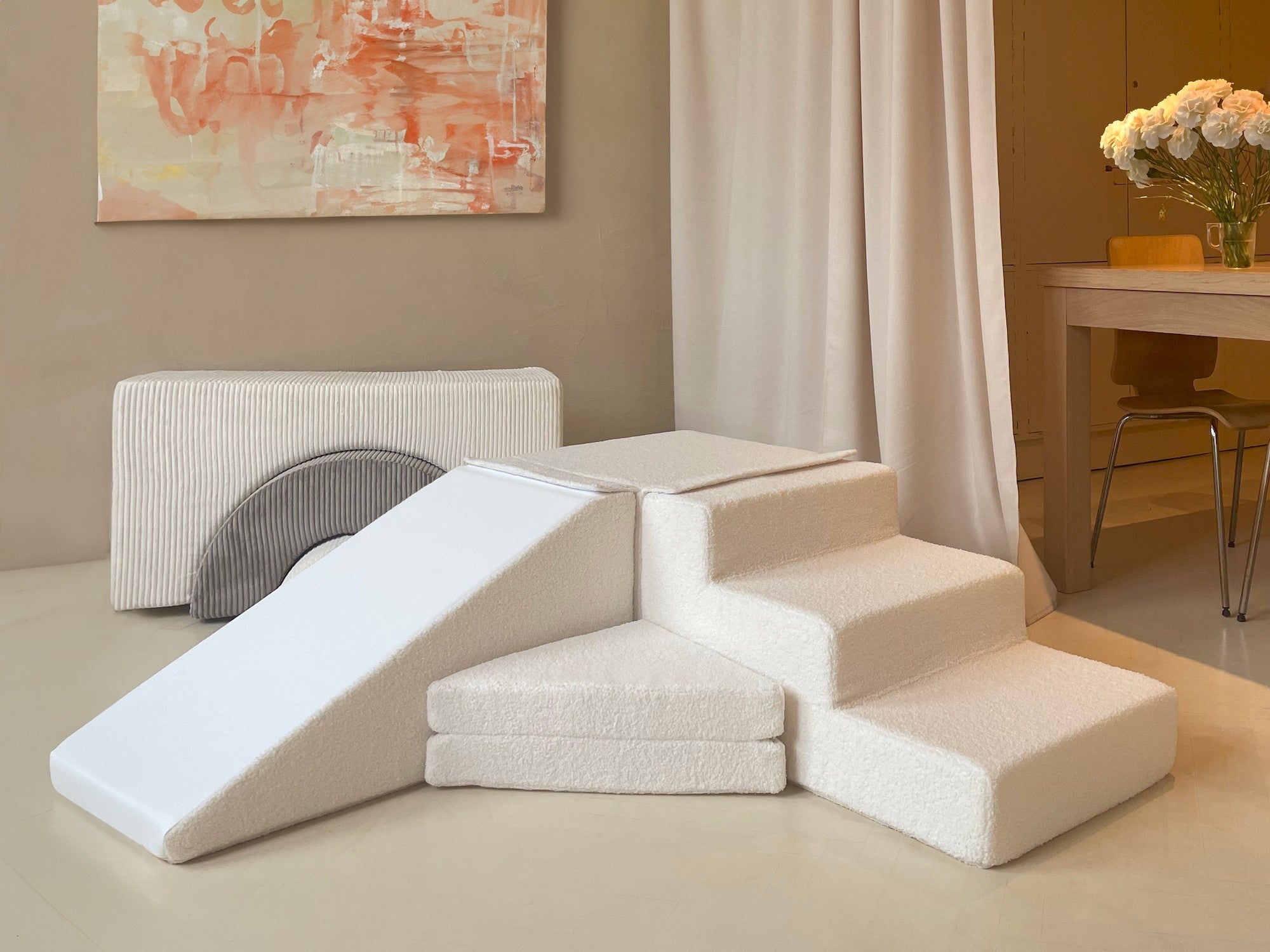 Skumlegetøj - Rutsjebanesæt bouclé polyester