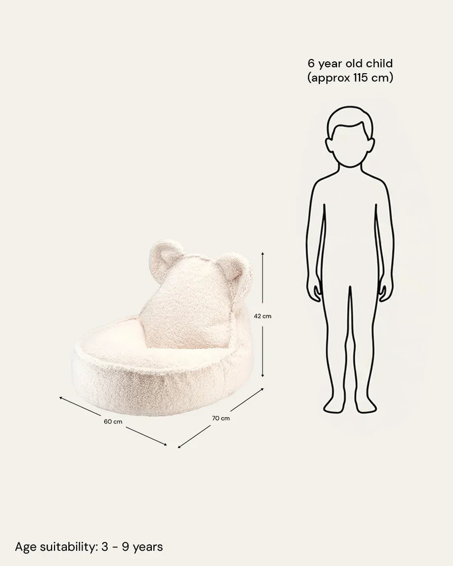 Wigiwama Bjørne-sækkestol, Cream White (6)