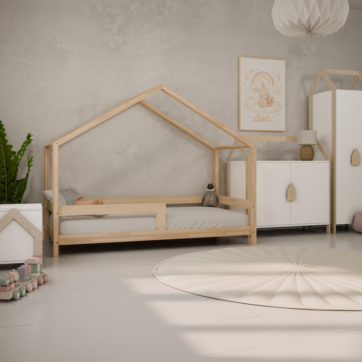 Husseng HOUSEBED m. lige sengehest