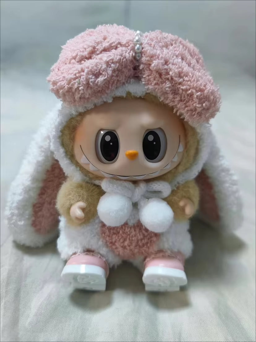 Blødt kanin-kostume til Labubu