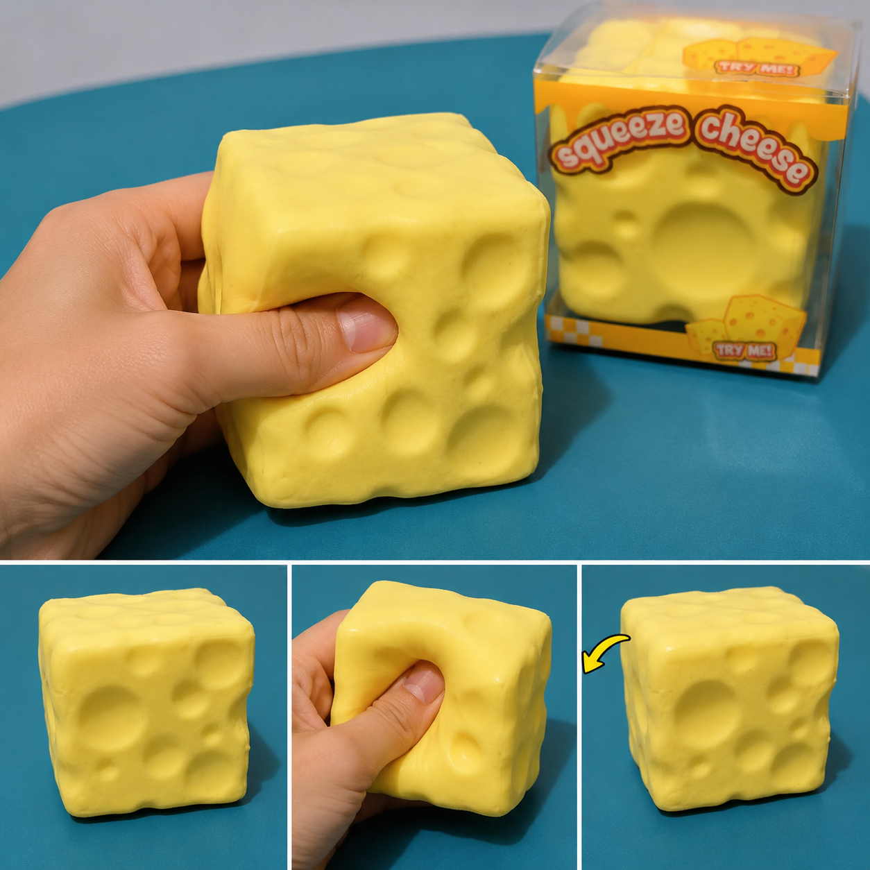 Squeeze Cheese Squishy- Blødt stresslegetøj