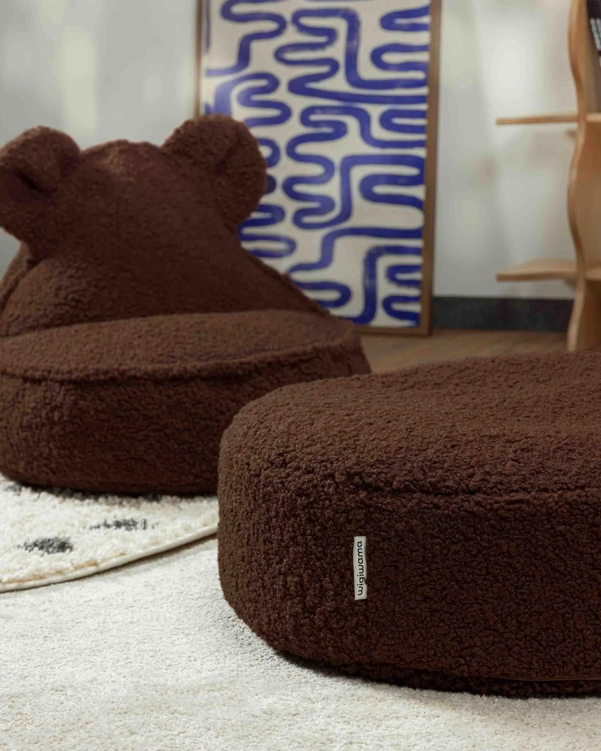 Wigiwama Rund puf, Warm Hazel (3)