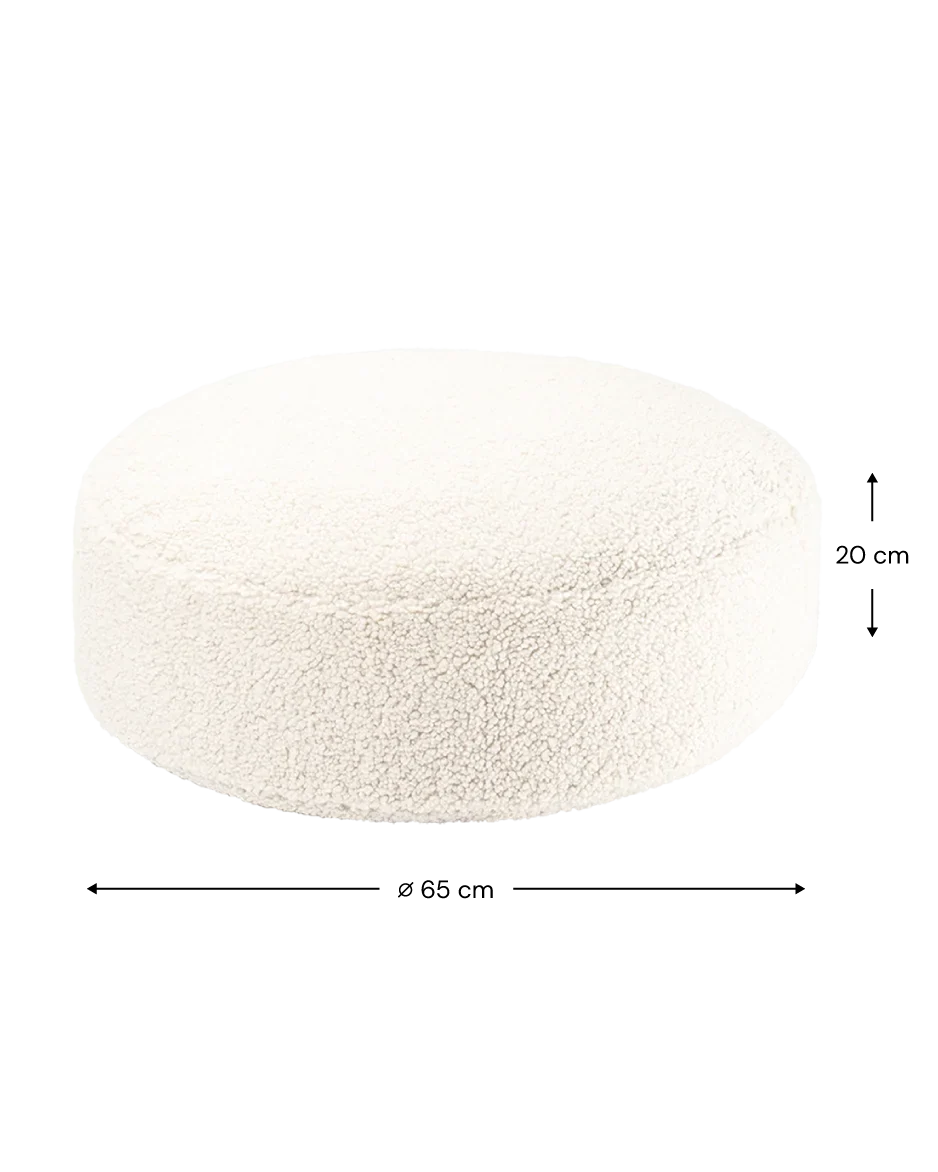 Wigiwama Bjørne-sækkestol med puf, Cream White (5)
