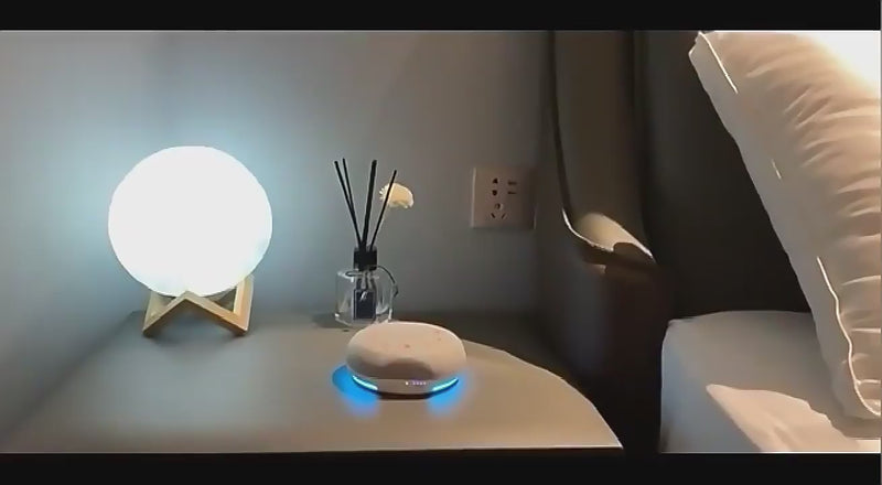White noise maskine og Lampe