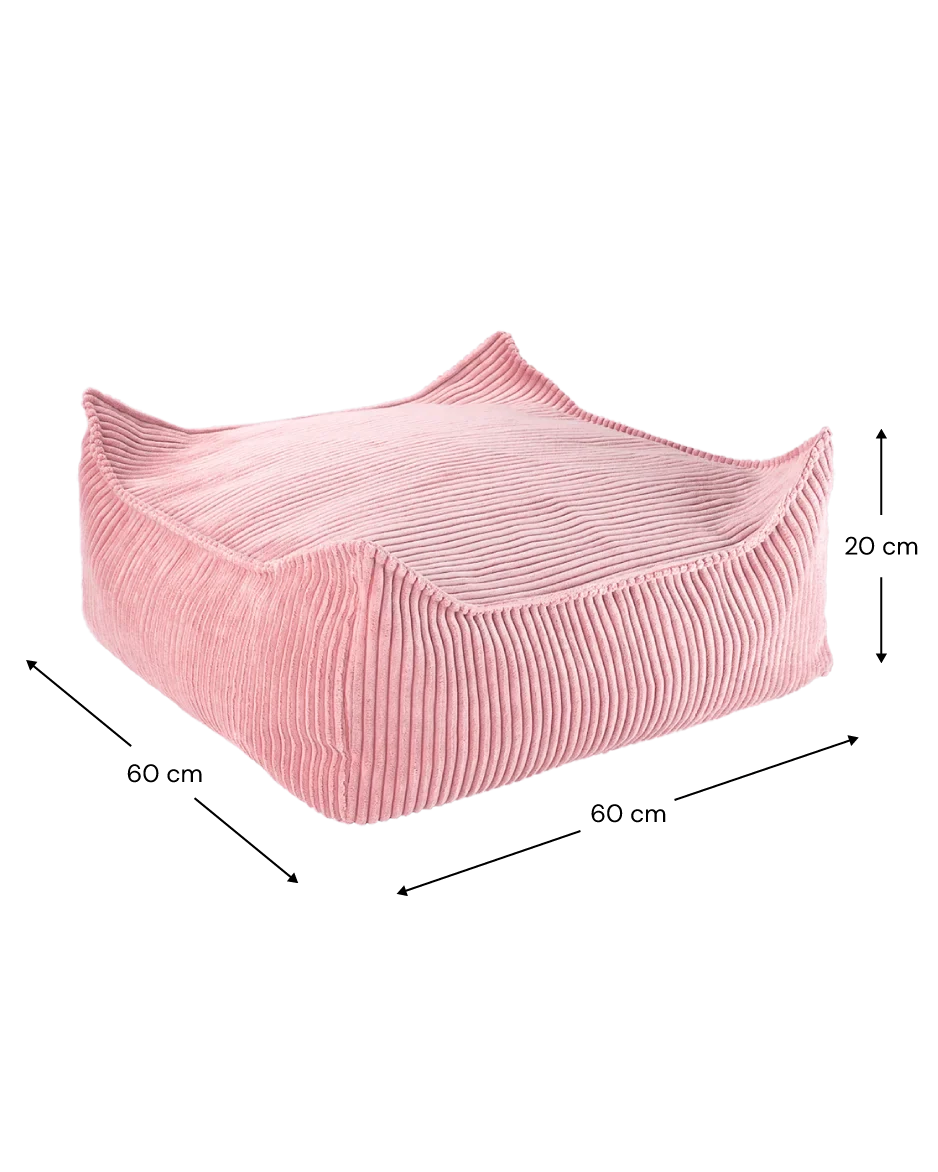 Wigiwama Firkantet puf, Pink Mousse (3)