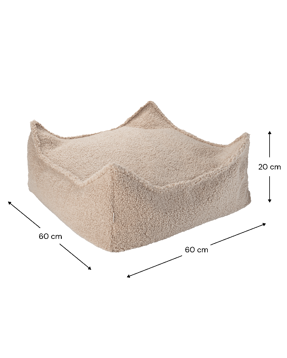 Wigiwama Firkantet puf, Biscuit (4)