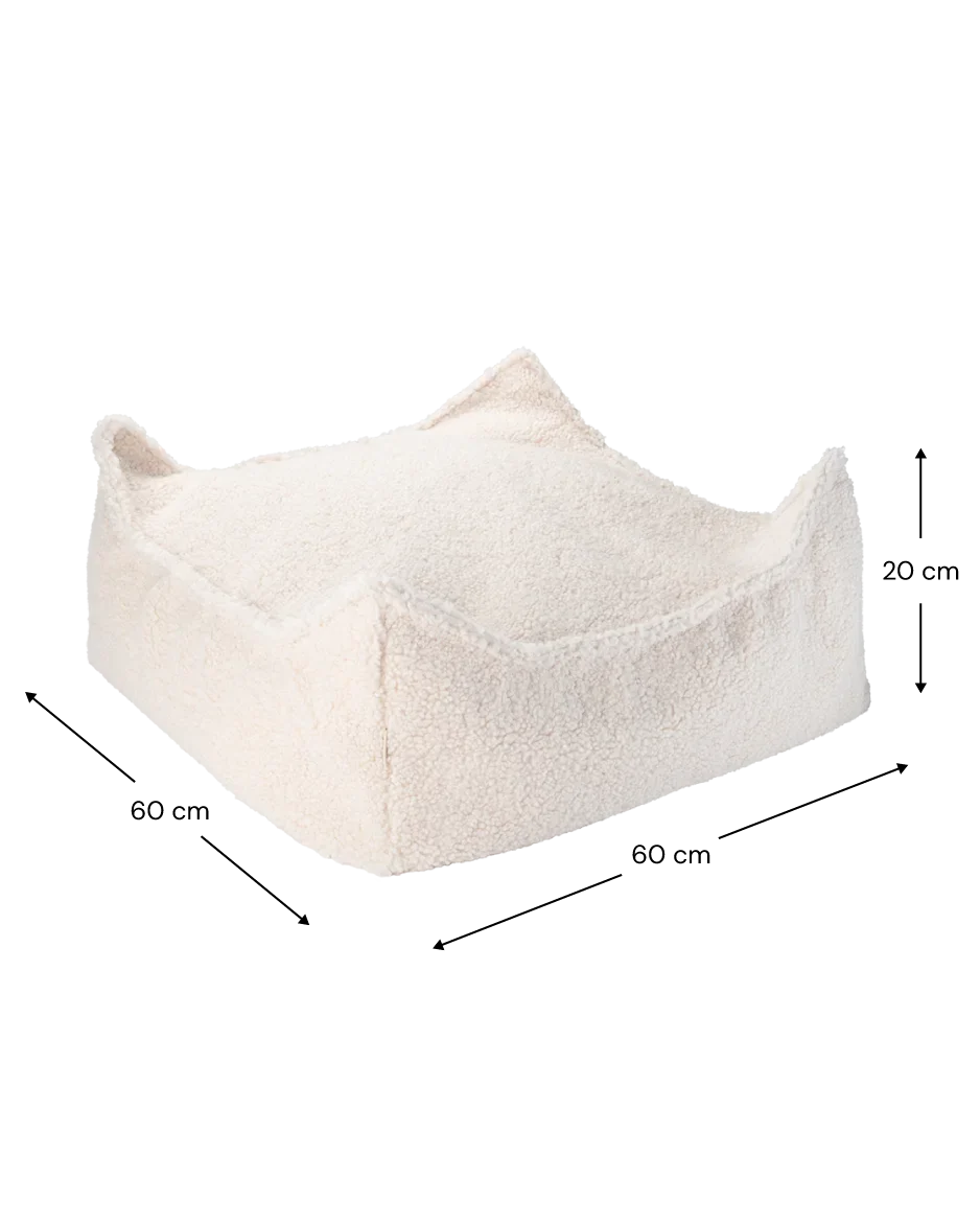 Wigiwama Firkantet puf, Cream White (3)