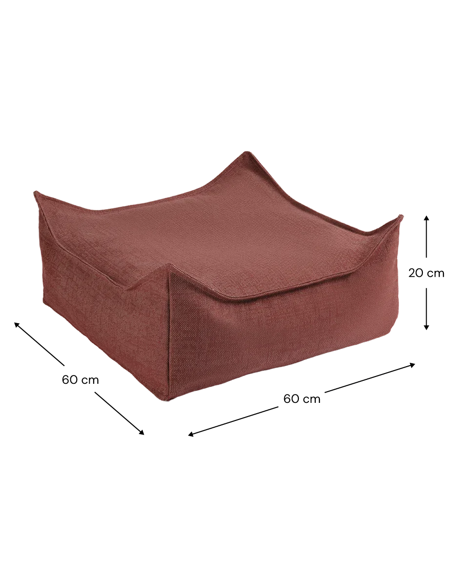 Wigiwama Udendørs firkantet puf, Pomegranate (7)