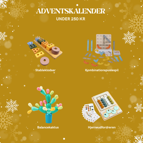 Adventskalender til under 250kr.- 4 sjove og lærende gaver.