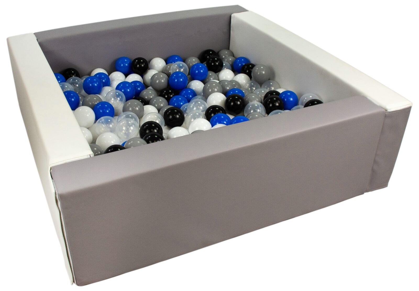 Firkantet boldbassin i skum. Med bolde