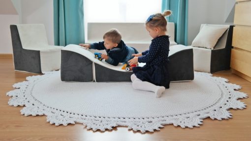 Se Skumlegetøj Møbelsæt Beige/Grå hos Hemmingsen Kids